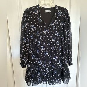 Urban Outfitters Mini sheer lined Floral Dress size XS